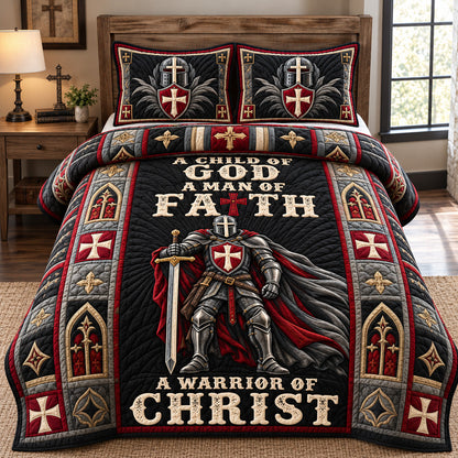 Warrior Of Christ 3-Piece Quilted Bedding Set GFTOHNL4211
