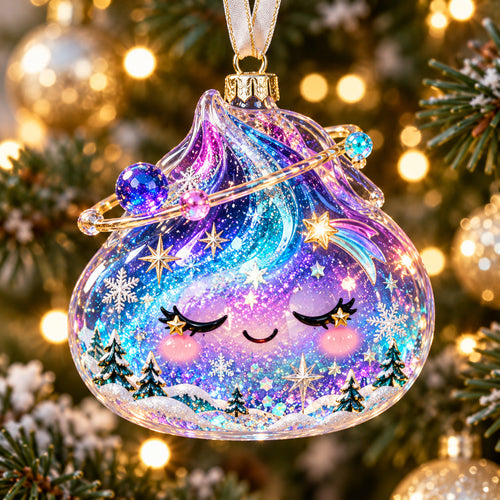 Glitter Dumpling Dreams Christmas Mica Ornament GFTOHNL4237