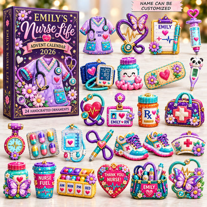 Butterfly Nurse Life Advent Calendar 2026 QTCUZ GFTOHNL4243