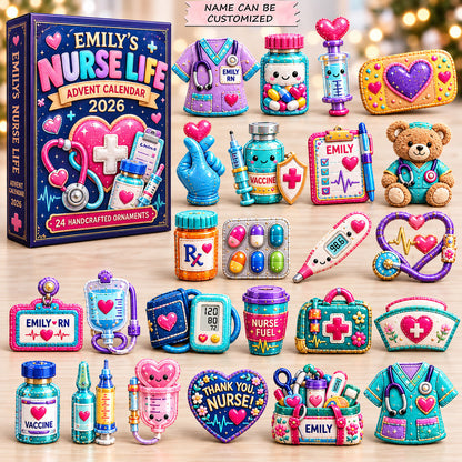 Colorful Nurse Life Advent Calendar 2026 QTCUZ GFTOHNL4244
