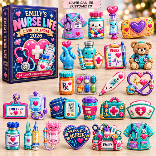 Colorful Nurse Life Advent Calendar 2026 QTCUZ GFTOHNL4244