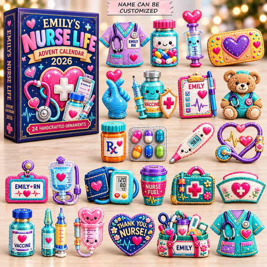 Colorful Nurse Life Advent Calendar 2026 QTCUZ GFTOHNL4244