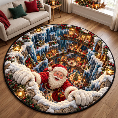Santa Frozen Workshop Quilted Round Mat GFTOHNL4341