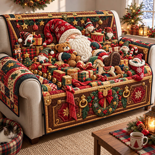 Gnome Toy Chest Quilted Sofa Cover GFTOHNL4349