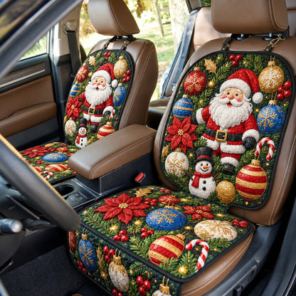 Santa Ornament Wonderland Quilted Car Seat Protector GFTOHNL4376