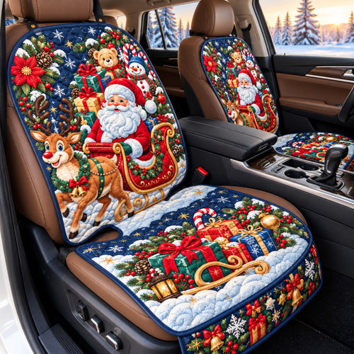 Santa Christmas Sleigh Quilted Car Seat Protector GFTOHNL4377