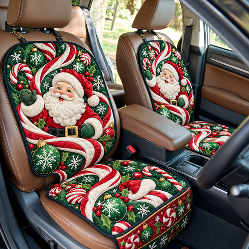 Candy Cane Santa Quilted Car Seat Protector GFTOHNL4378