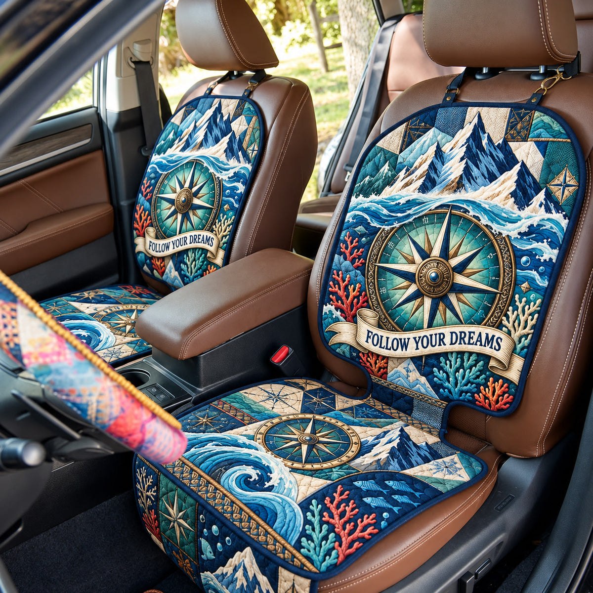 Follow Your Dreams Quilted Car Seat Protector GFTOHNL4383