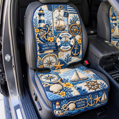 Sail More Worry Less Quilted Car Seat Protector GFTOHNL4386