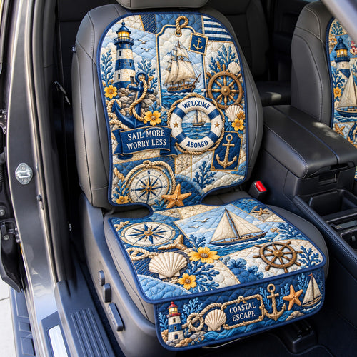 Sail More Worry Less Quilted Car Seat Protector GFTOHNL4386