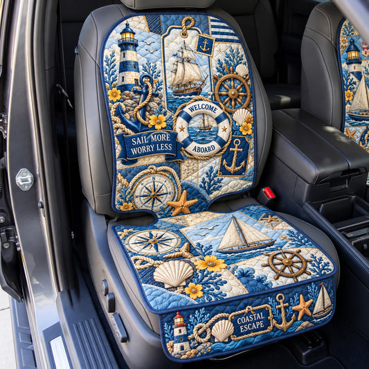 Sail More Worry Less Quilted Car Seat Protector GFTOHNL4386