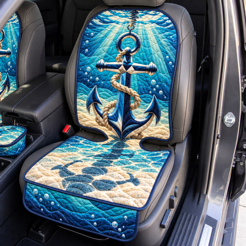 Deep Blue Anchor Quilted Car Seat Protector GFTOHNL4387
