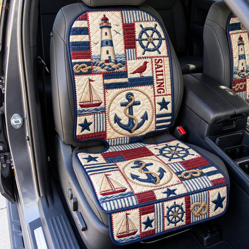 Coastal Sailing Patchwork Quilted Car Seat Protector GFTOHNL4388
