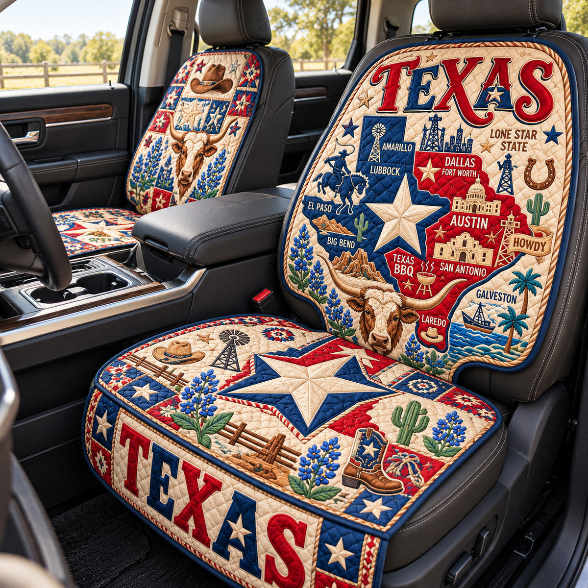 Texas State Pride Quilted Car Seat Protector GFTOHNL4424