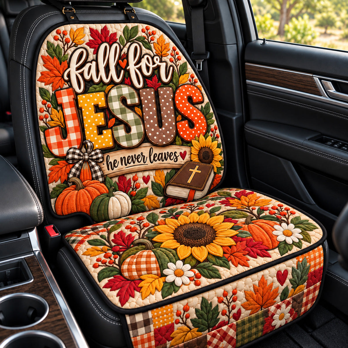 Fall For Jesus Quilted Car Seat Protector GFTOHNL4473