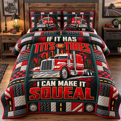 Tits Or Tires 3-Piece Quilted Bedding Set GFTOHNL4482
