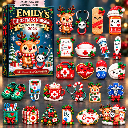 Cute Christmas Nurse Advent Calendar 2026 QTCUZ GFTOHNL4523
