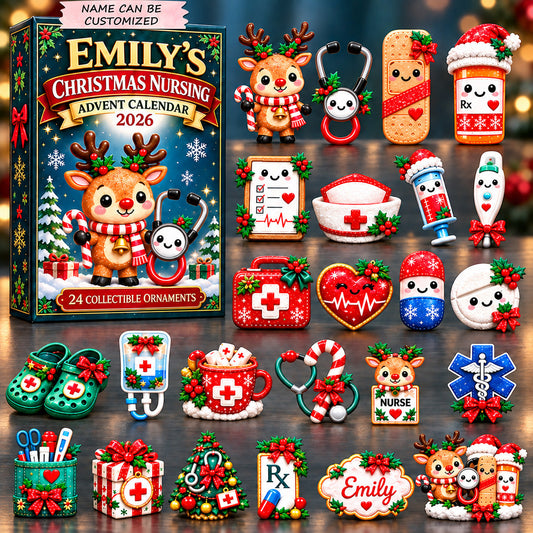 Cute Christmas Nurse Advent Calendar 2026 QTCUZ GFTOHNL4523