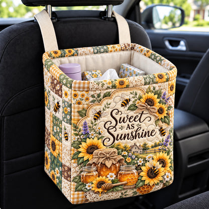 Sweet As Sunshine Quilted Car Basket GFTOHNL4574