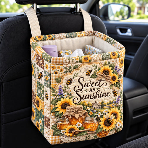 Sweet As Sunshine Quilted Car Basket GFTOHNL4574