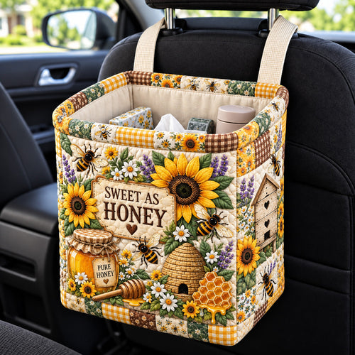 Sweet As Honey Quilted Car Basket GFTOHNL4576