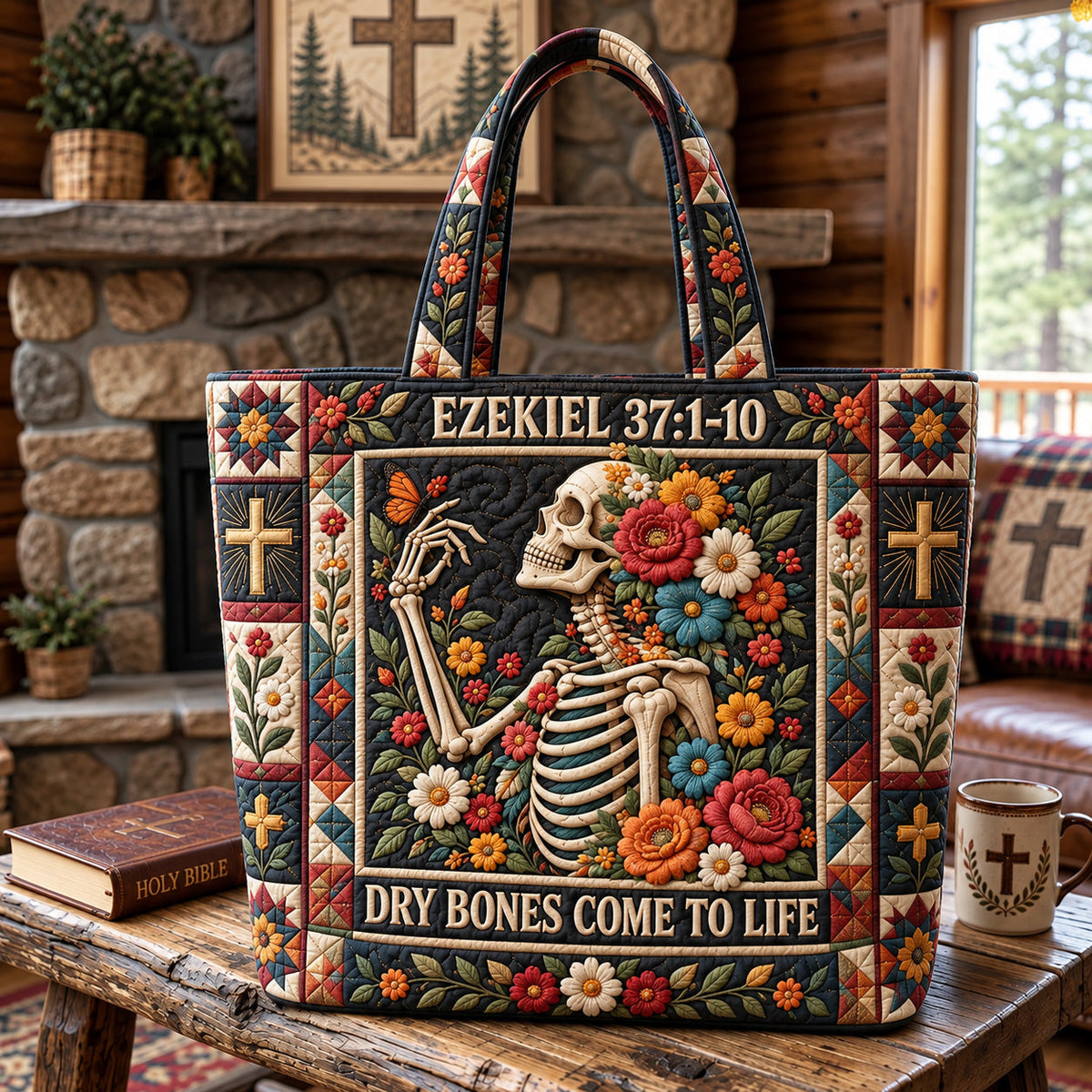 Dry Bones Come To Life Quilted Tote Bag GFTOHNL4583