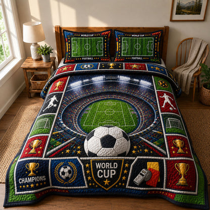 Football Champion 3-Piece Quilted Bedding Set GFTOHNL460