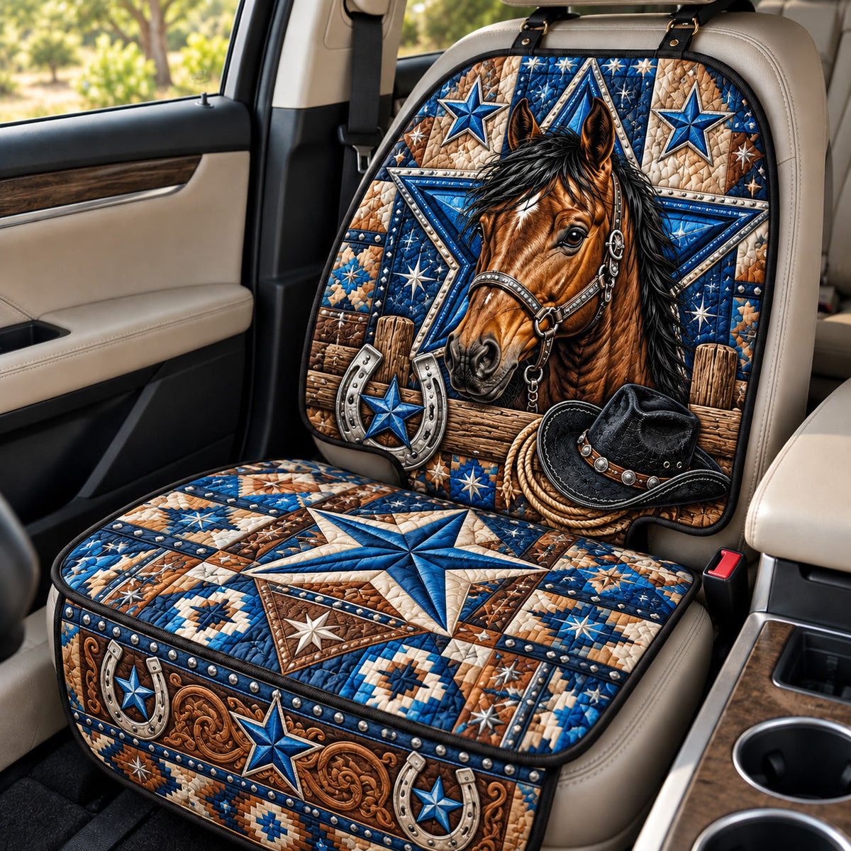 Western Star Horse Quilted Car Seat Protector GFTOHNL4618