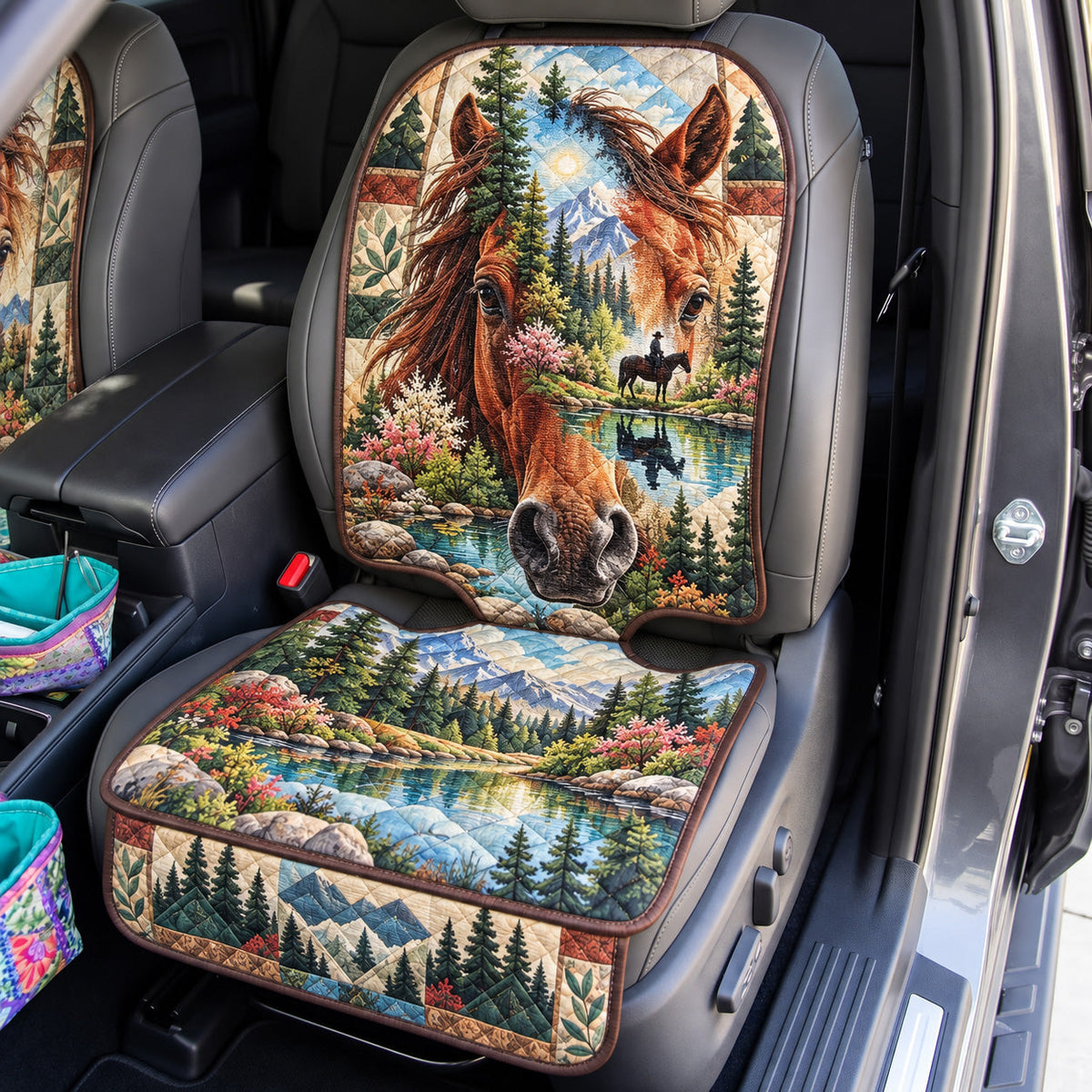 Mountain Horse Reflection Quilted Car Seat Protector GFTOHNL4620