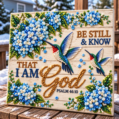 Be Still And Know Hummingbirds DIY Diamond Pearl Art Kit GFTOHNL5014