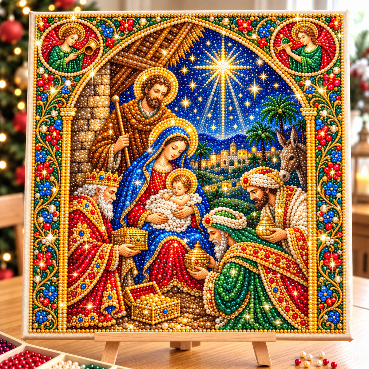 Three Wise Men Nativity DIY Diamond Pearl Art Kit GFTOHNL5045