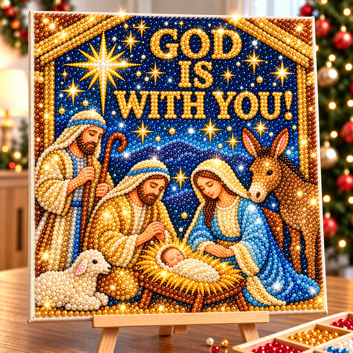 God Is With You DIY Diamond Pearl Art Kit GFTOHNL5046