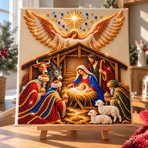 Holy Night Nativity Blessings DIY Diamond Pearl Art Kit GFTOHNL5048