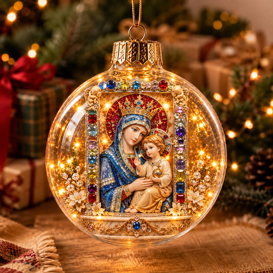 Blessed Mother And Child Light-Up Globe Ornament GFTOHNL5061