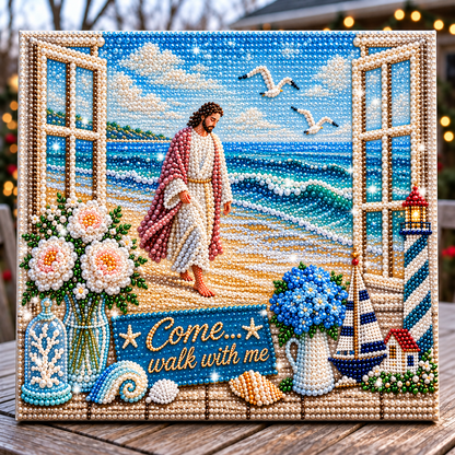 Walk With Jesus DIY Diamond Pearl Art Kit GFTOHNL5073