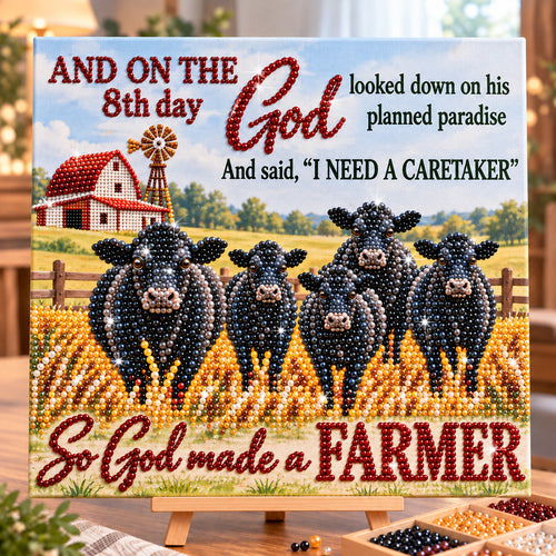 God Made A Farmer DIY Diamond Pearl Art Kit GFTOHNL5114