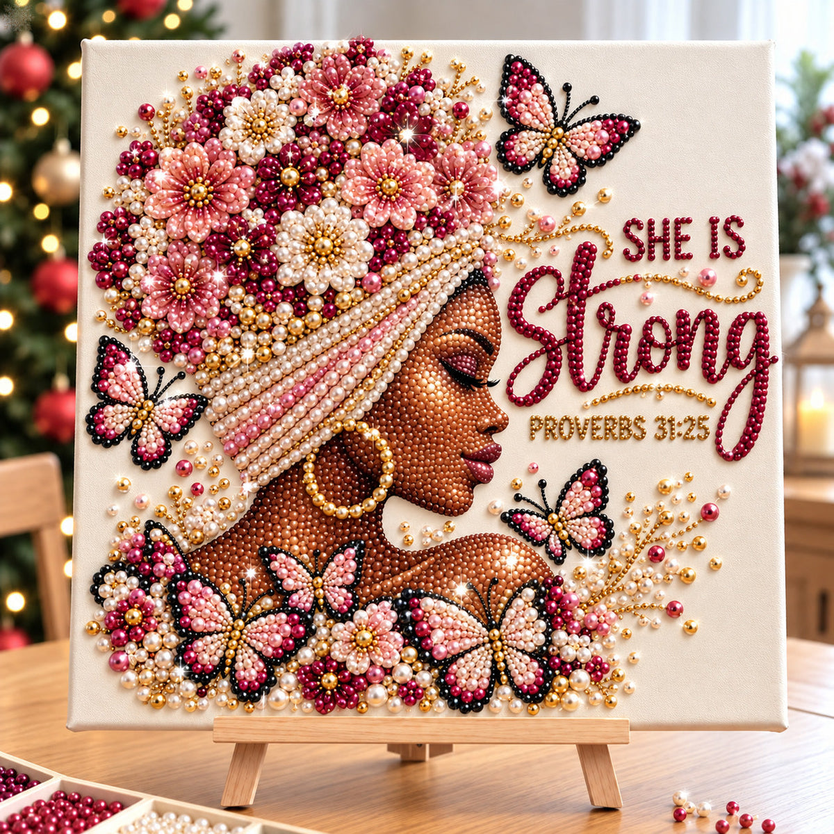 She Is Strong Proverbs 31 DIY Diamond Pearl Art Kit GFTOHNL5124