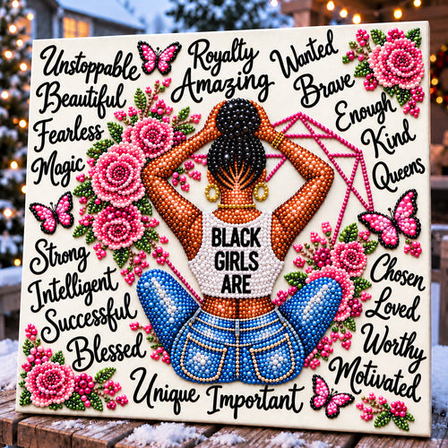 Black Girls Are Royalty DIY Diamond Pearl Art Kit GFTOHNL5128