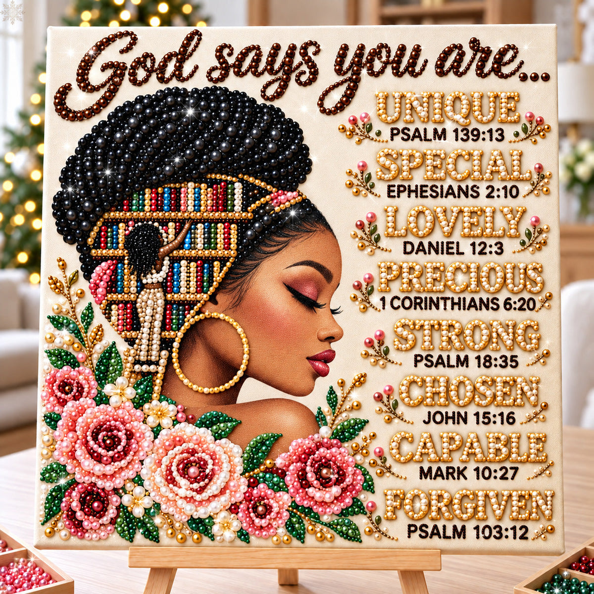 God Says You Are Unique DIY Diamond Pearl Art Kit GFTOHNL5129