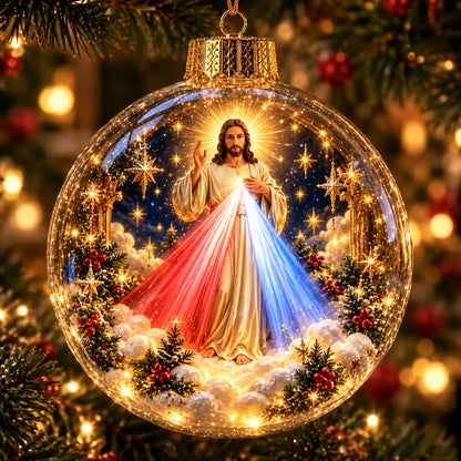 Jesus Divine Mercy Light-Up Globe Ornament GFTOHNL5131