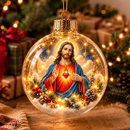 Jesus Sacred Heart Blessing Light-Up Globe Ornament GFTOHNL5132