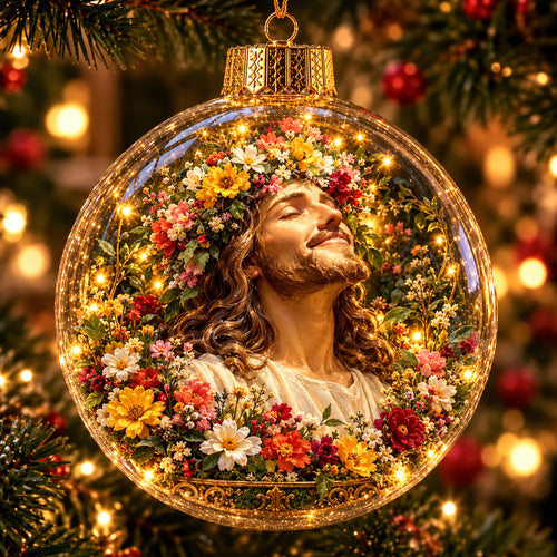 Jesus In The Flower Garden Light-Up Globe Ornament GFTOHNL5135