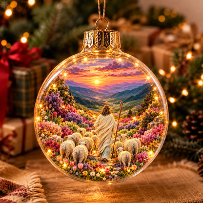 Jesus The Good Shepherd Light-Up Globe Ornament GFTOHNL5136