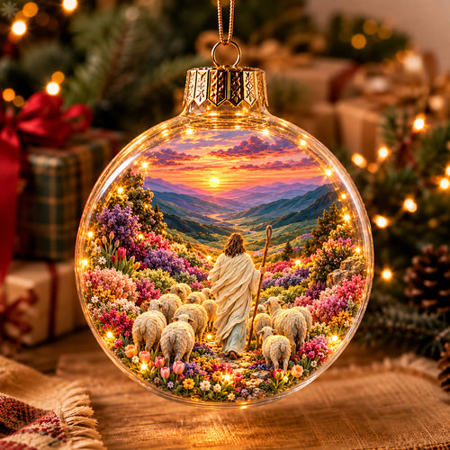 Jesus The Good Shepherd Light-Up Globe Ornament GFTOHNL5136