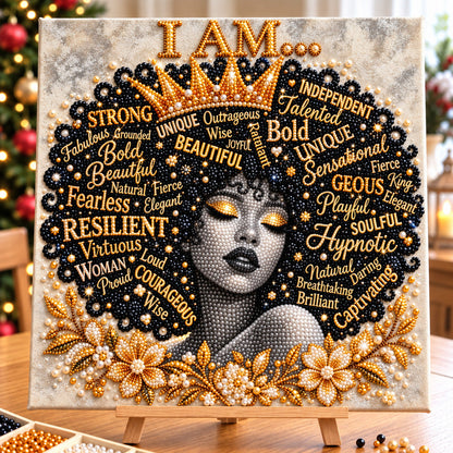 Strong Black Queen DIY Diamond Pearl Art Kit GFTOHNL5153