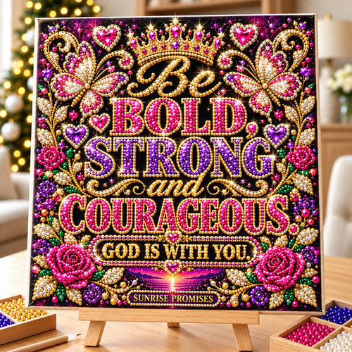 Bold Strong Courageous DIY Diamond Pearl Art Kit GFTOHNL5199
