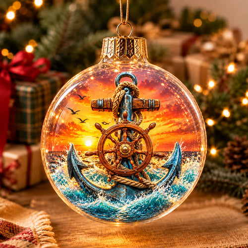 Ocean Sunset Light-Up Globe Ornament GFTOHNL5204