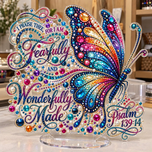 Wonderfully Made Butterfly DIY Pearl Diamond Painting Acrylic Stand GFTOHNL5264