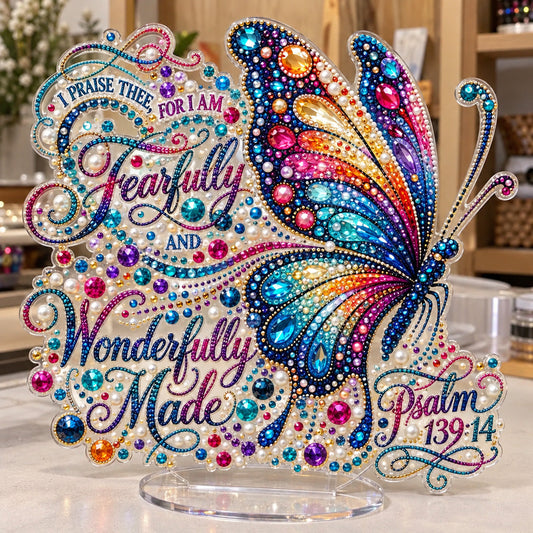 Wonderfully Made Butterfly DIY Pearl Diamond Painting Acrylic Stand GFTOHNL5264