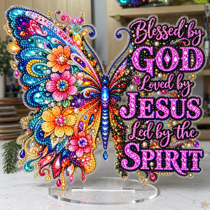 Blessed By God Butterfly DIY Pearl Diamond Painting Acrylic Stand GFTOHNL5268